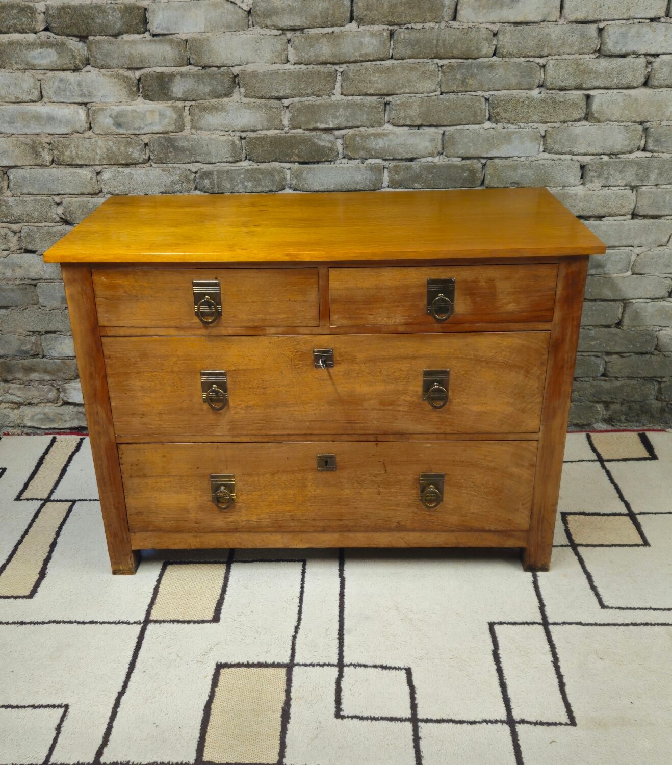 Solid walnut chest of drawers from the 1960s.