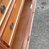 Louis XVI accajou chest of drawers and white marble