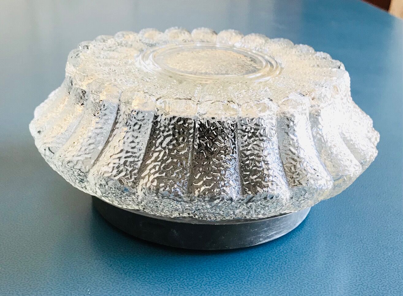 Moulded glass ceiling light