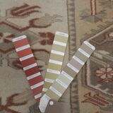 1970s Vıntage Turkish Oushak Handmade Wool Runner Rug 3'3'' x 9'3''