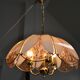 Suspension/lustre verre et laiton des années 80
