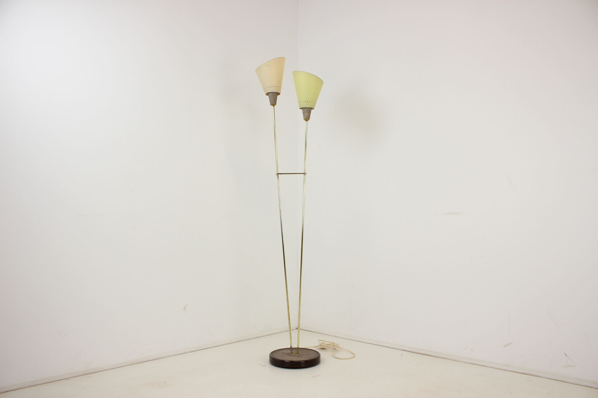 1960s Brass Floor Lamp, Czechoslovakia