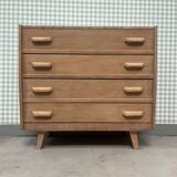 50s compass foot chest of drawers