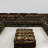 Vintage modular sofa Laauser 'Jungle green'