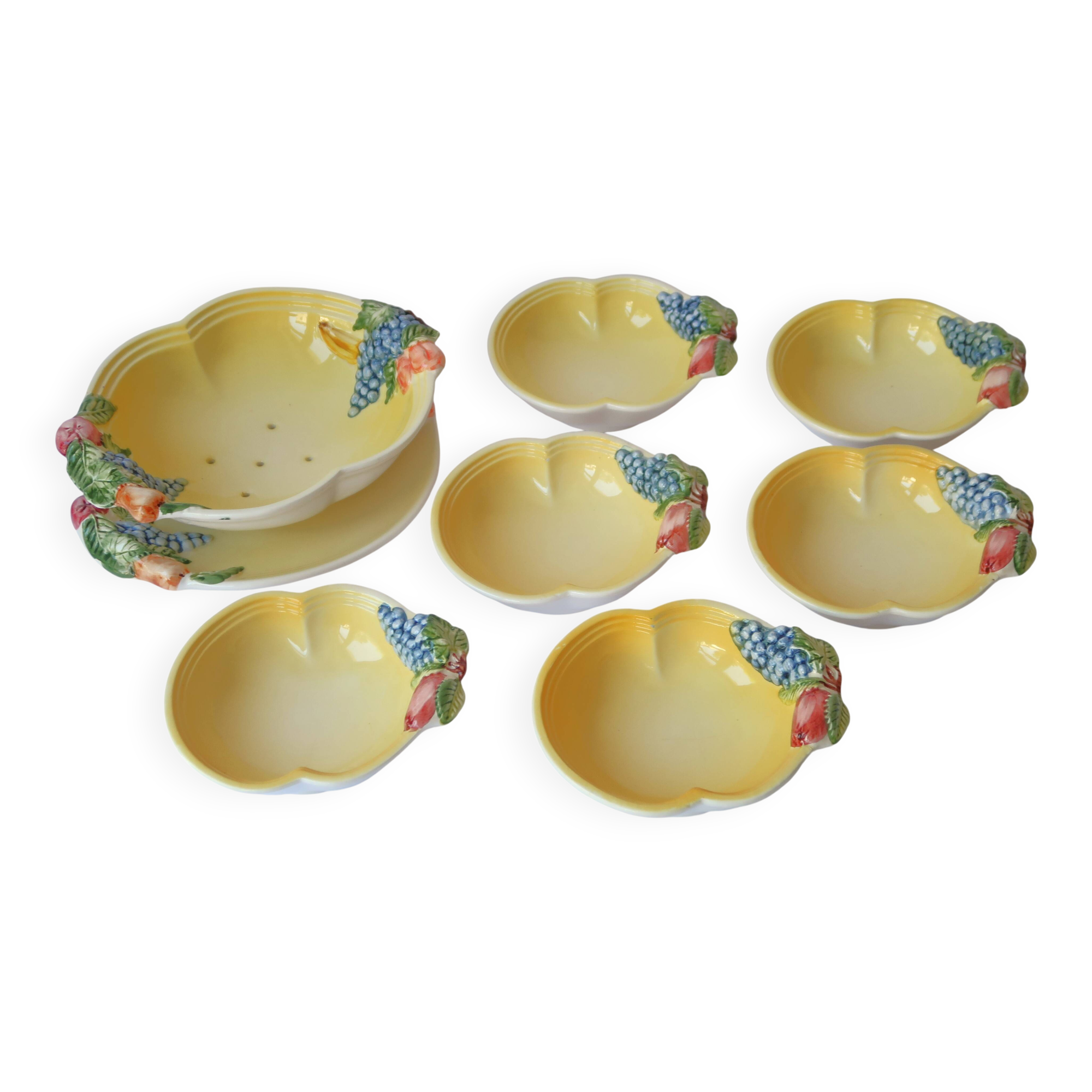 Vintage fruit dessert set