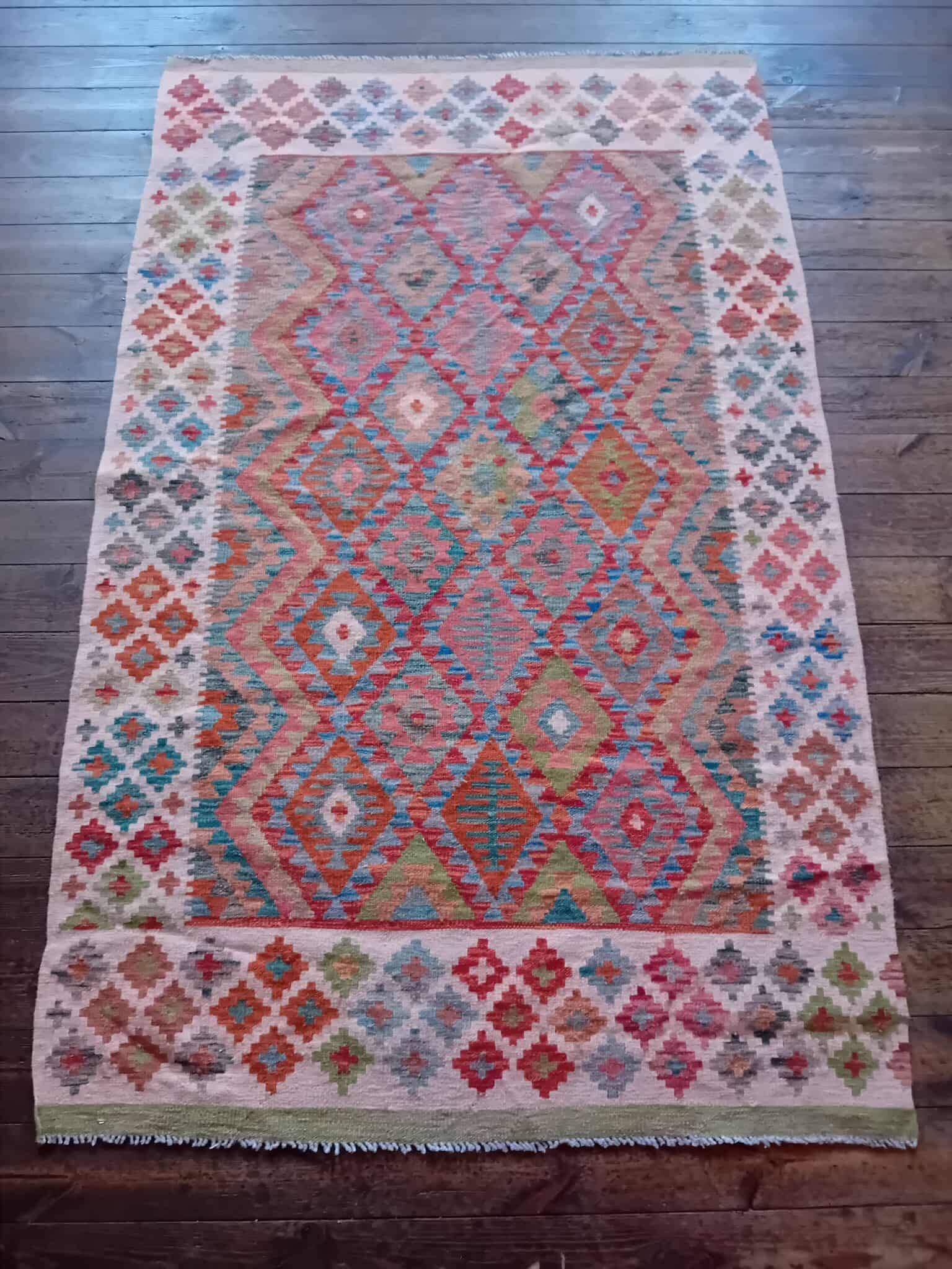 Handmade Afghan Kilim 19x121cm