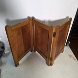 Old oak three-panel fire screen