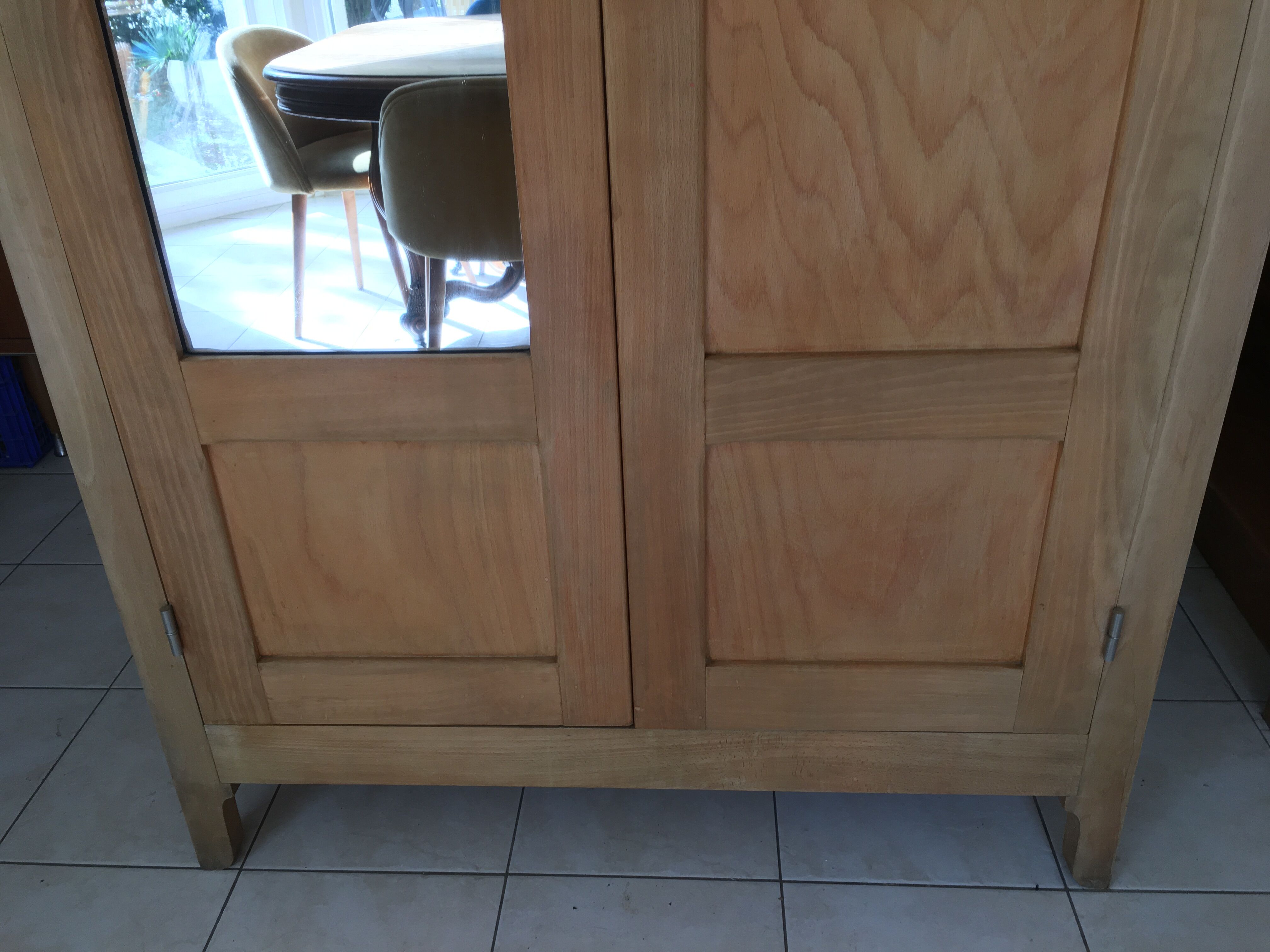 Parisian wardrobe 2 door boarding dormitory wardrobe lingère raw wood