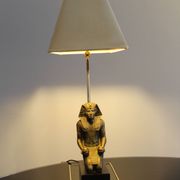 Lampe de table Hollywood Regency décor Pharaon, années 1070