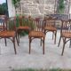 6 bistro chairs, pattern on the seat