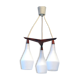 Wooden and glass 1950s Scandinavian suspension