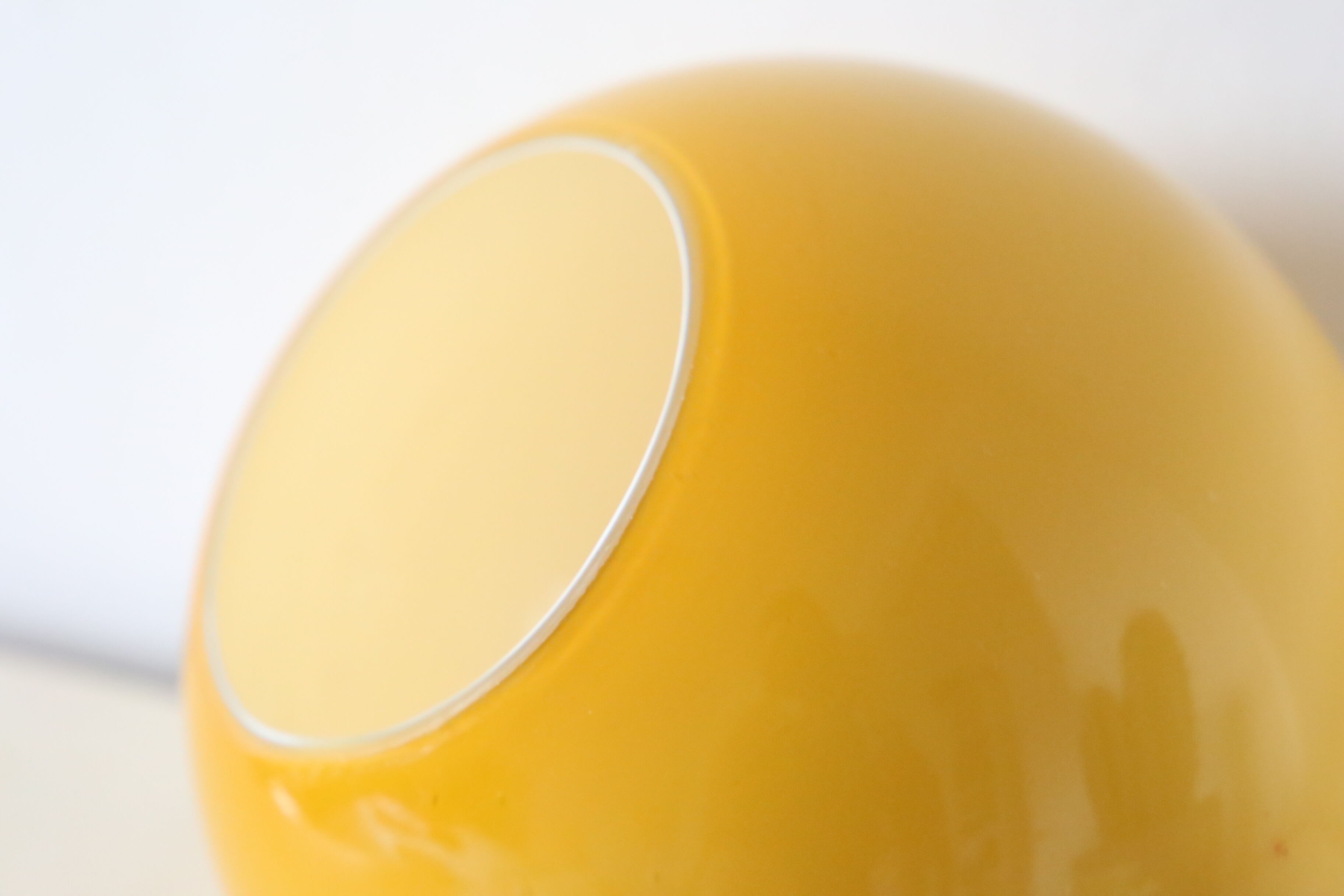 Orange round opaline hanging lamp vintage