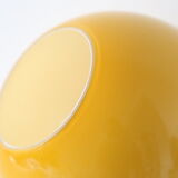 Orange round opaline hanging lamp vintage