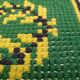 Antique green Berber rug