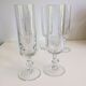 Set 5 bubbling glass champagne flutes in Biot style