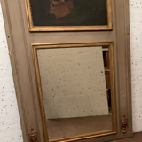 Louis XVI style Trumeau in patinated and gilded wood
