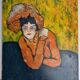 Portrait of a young woman of impressionist inspiration