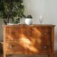 Commode basse en noyer, XXème