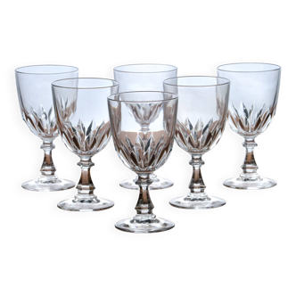 6 verres en cristal d'Arques collection "Luxembourg"