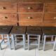 Tabourets de peintre en bois