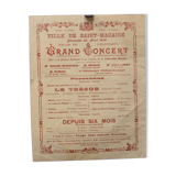 Poster "Grand Concert" - City of Saint-Macaire - 1934