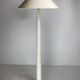 Midcentury French Alabaster floor lamp with bouclé shade, 1950s