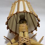 Rattan wall sconce