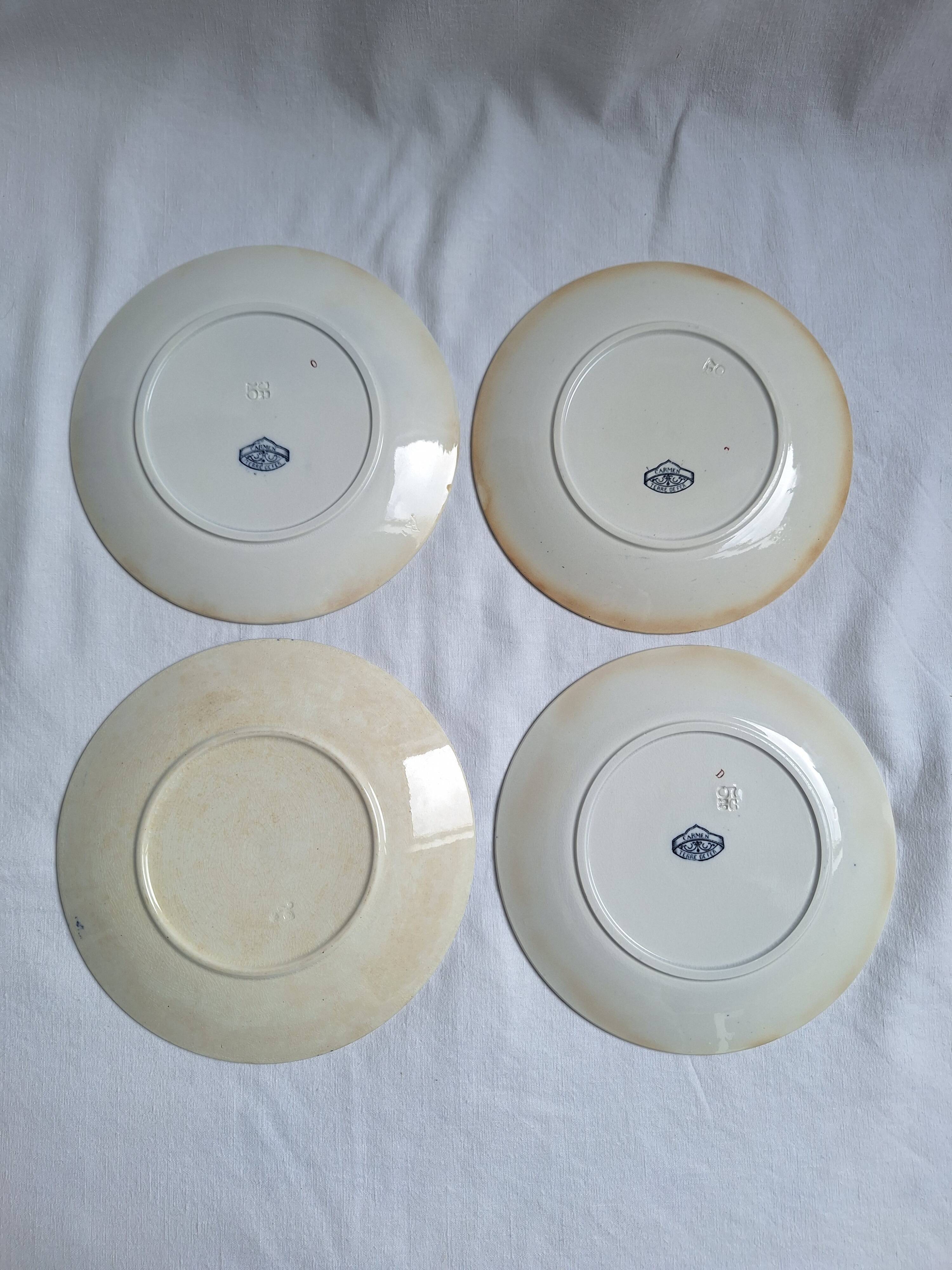 Vintage blue dinner plates