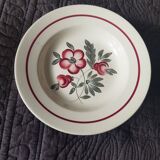 6 old Digoin Sarreguemines hollow plates, Champenois model