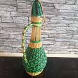 Bottle carafe scoubidou 1950 60