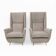 Paire de fauteuils à dossier haut en velours modernes du milieu du siècle par Isa, 195