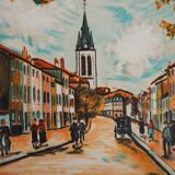 Maurice Utrillo: La Vacheresse, national road to Anse (Rhône), signed lithograph