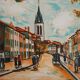 Maurice Utrillo: La Vacheresse, national road to Anse (Rhône), signed lithograph