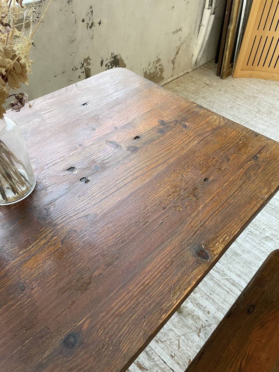 Guinguette table and its 2 benches