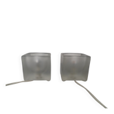 Glass Cube Lamps from Peill & Putzler, 1970s, Set of 2
