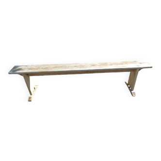 Banc de ferme bois massif patiné dp 08233210