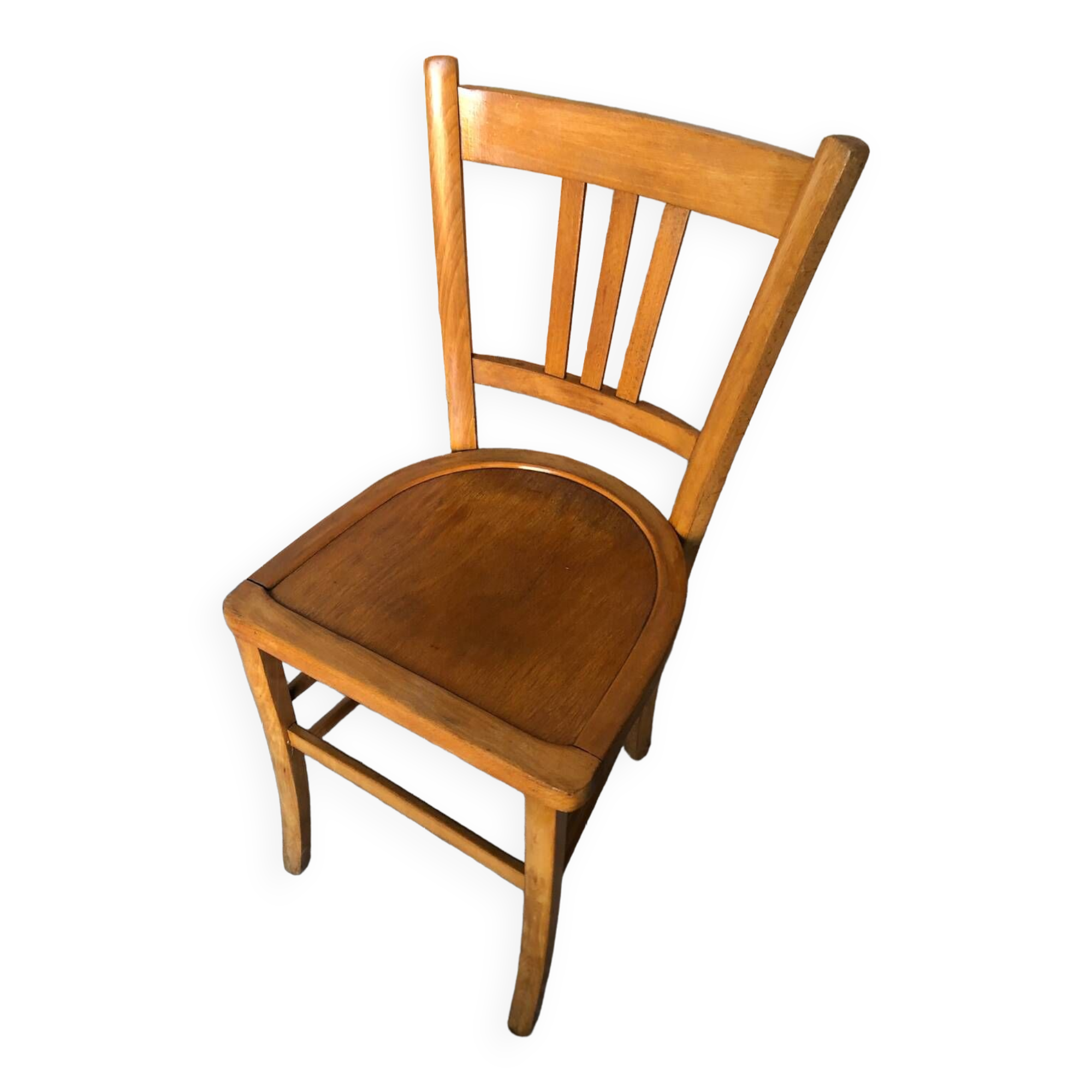 Ancienne chaise bistrot style luterma bois clair vintage #a567
