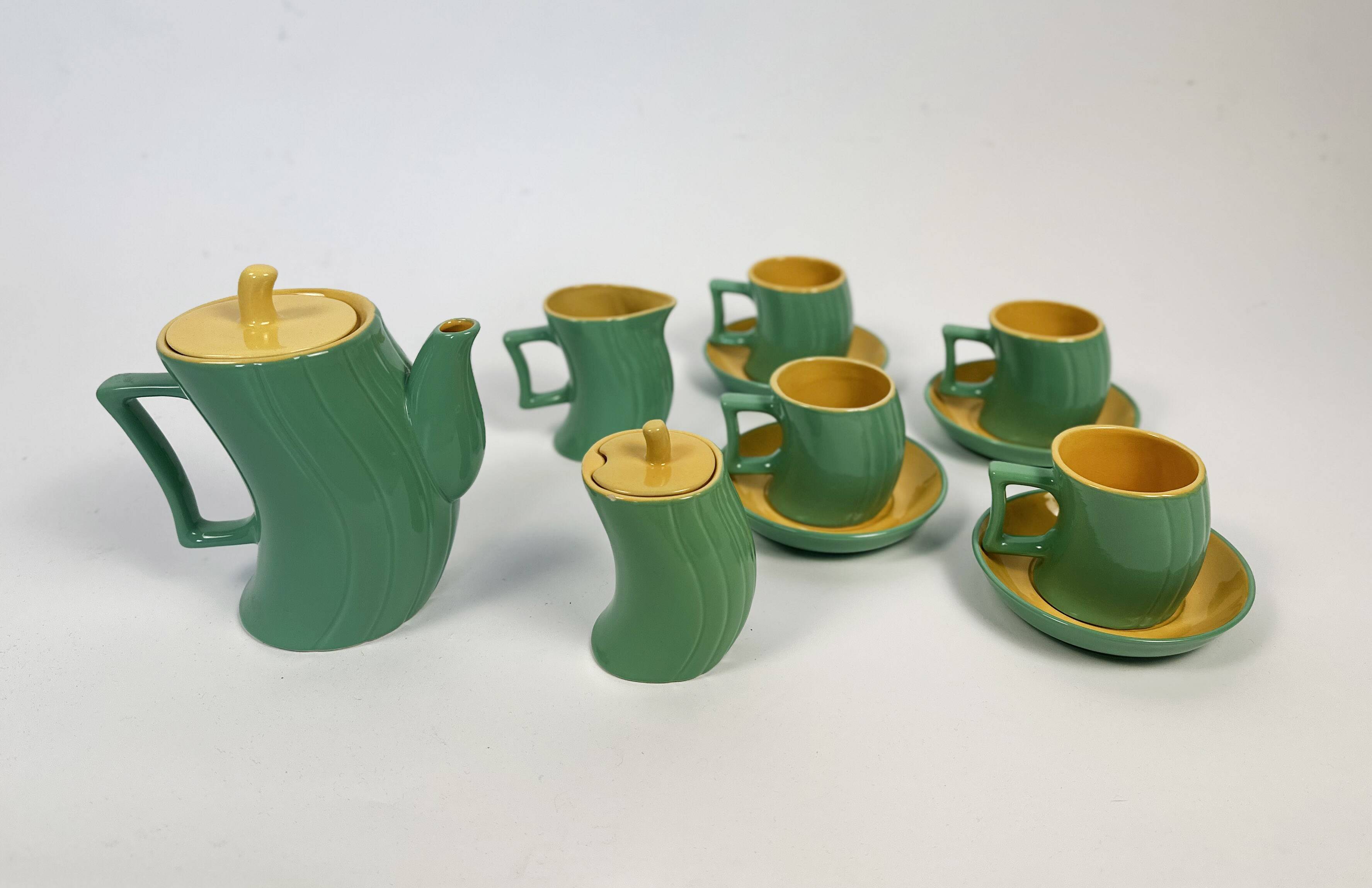 1980s Memphis coffee set by Massimo Iosa Ghini for Naj Oleari
