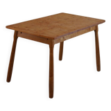 Danish modern birch desk/dining table attributed to Philip Arctander, 1940s.