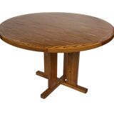 Vintage Design Pine Dining Table, Oval Table from the 1970s