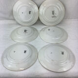 6 dessert plates made in france digoin
