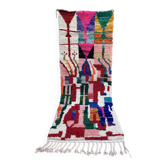 Vintage Boujaad wool hallway runner: Traditional Moroccan rug