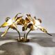 Brass Flower table or ceiling light by Willy Daro, 1970's