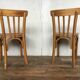 Pair of bistro and bohemian beech vintage chairs 1950