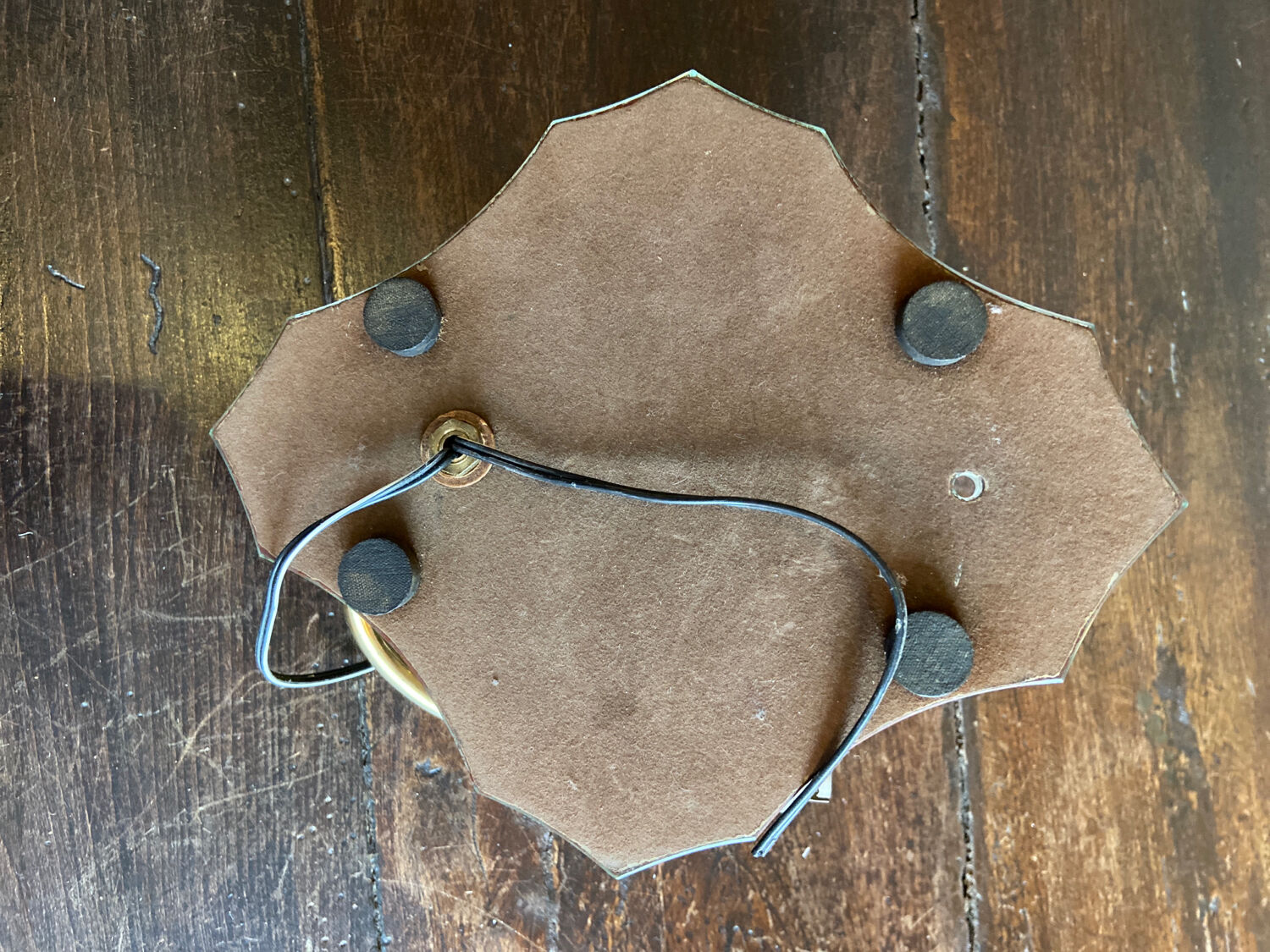 Brass wall lamp and mirror