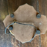 Brass wall lamp and mirror