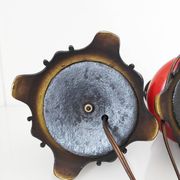 Pair of red lamps from 1900