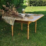 Square country-style drop-leaf table