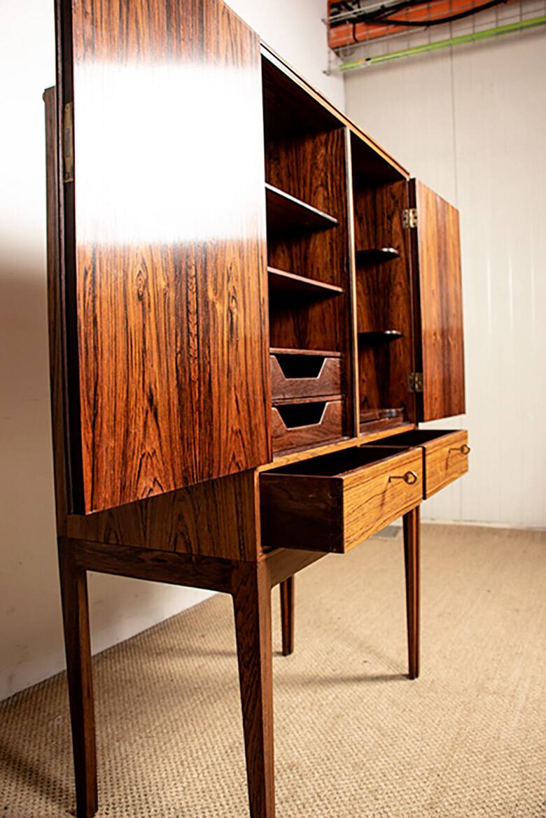 High cabinet, Bar, Danish in rosewood model 6201 by Hans Olsen 1960.