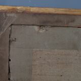 Old frame with keys, gilded stucco wood, pearl frieze 46x38 cm, foliage 40.3x32.1 cm + SB glass